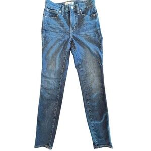 Madewell Jeans Womens Tag Sz 25 Skinny Jeans 10" High Rise  Med Blue Denim